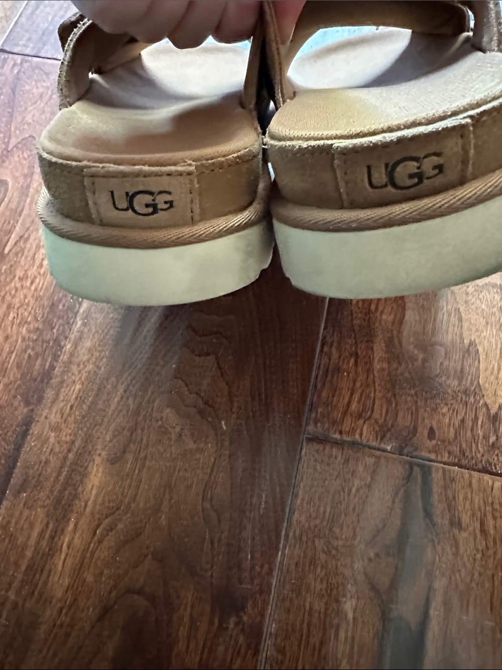 UGG Goldenstar Cross Slide Chestnut Sz 9 - Picture 4 of 5